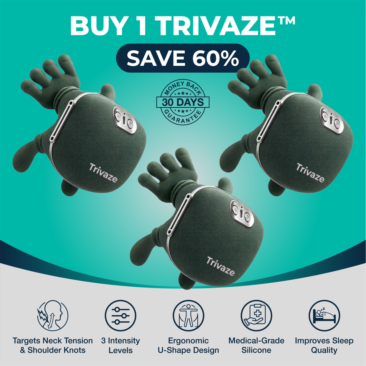 Trivaze™ Heat-Therapy Massager