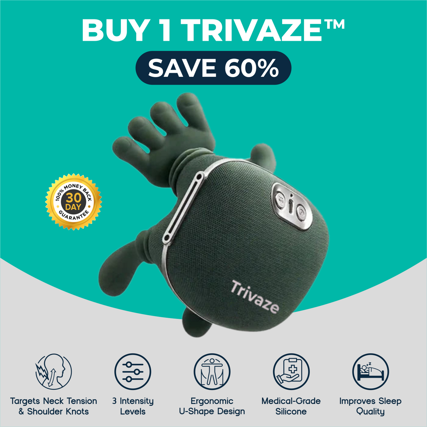 Trivaze™ – Bionic Hand Massager For Neck & Shoulder Pain Relief