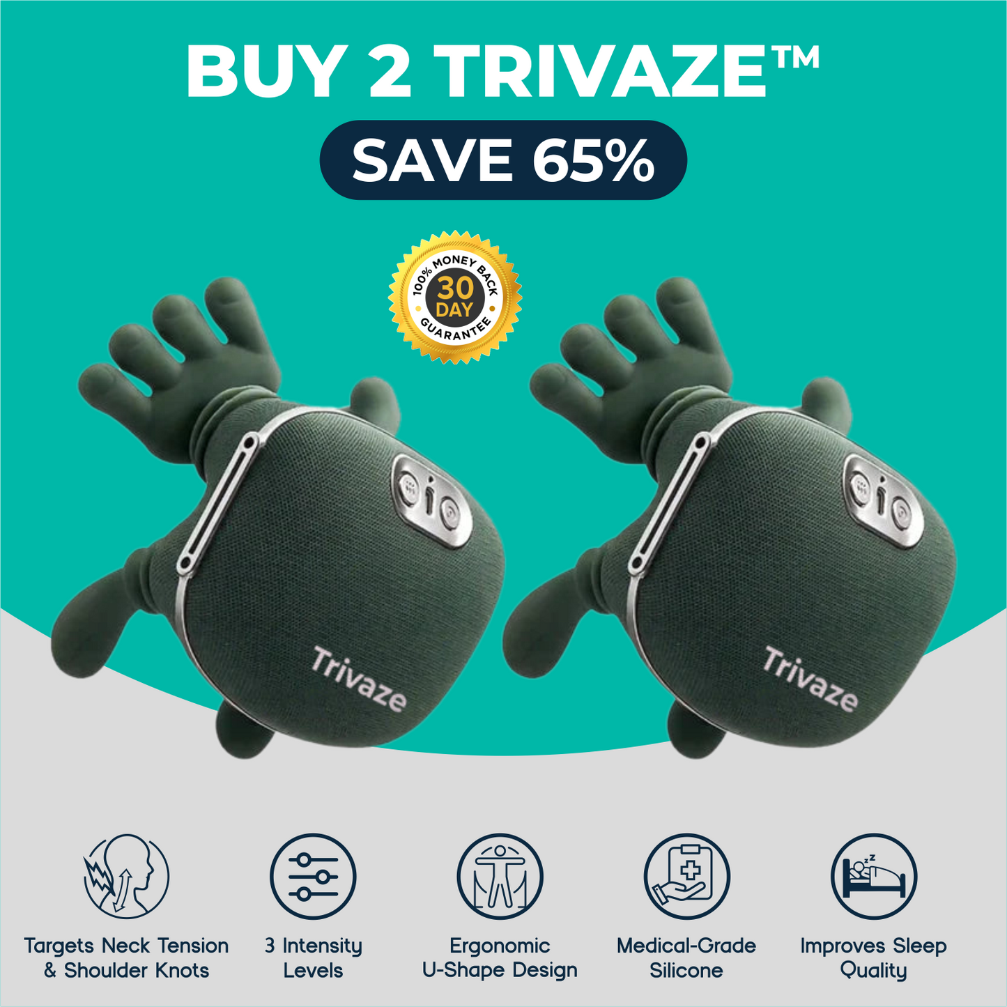 Trivaze™ – Bionic Hand Massager For Neck & Shoulder Pain Relief