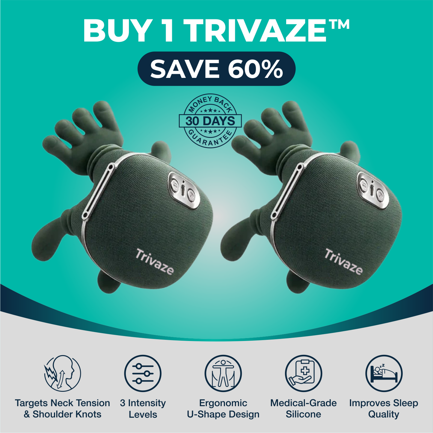 Trivaze™ Heat-Therapy Massager