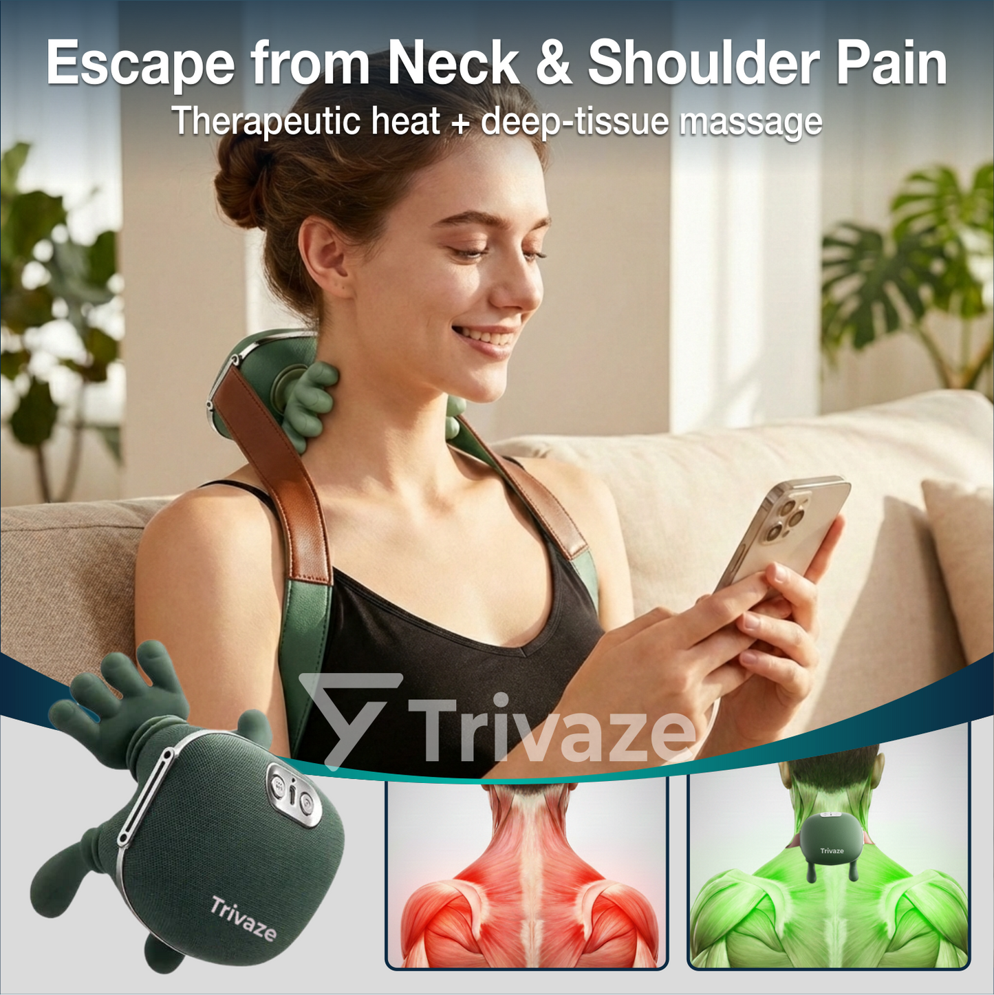 Trivaze™ Heat-Therapy Massager