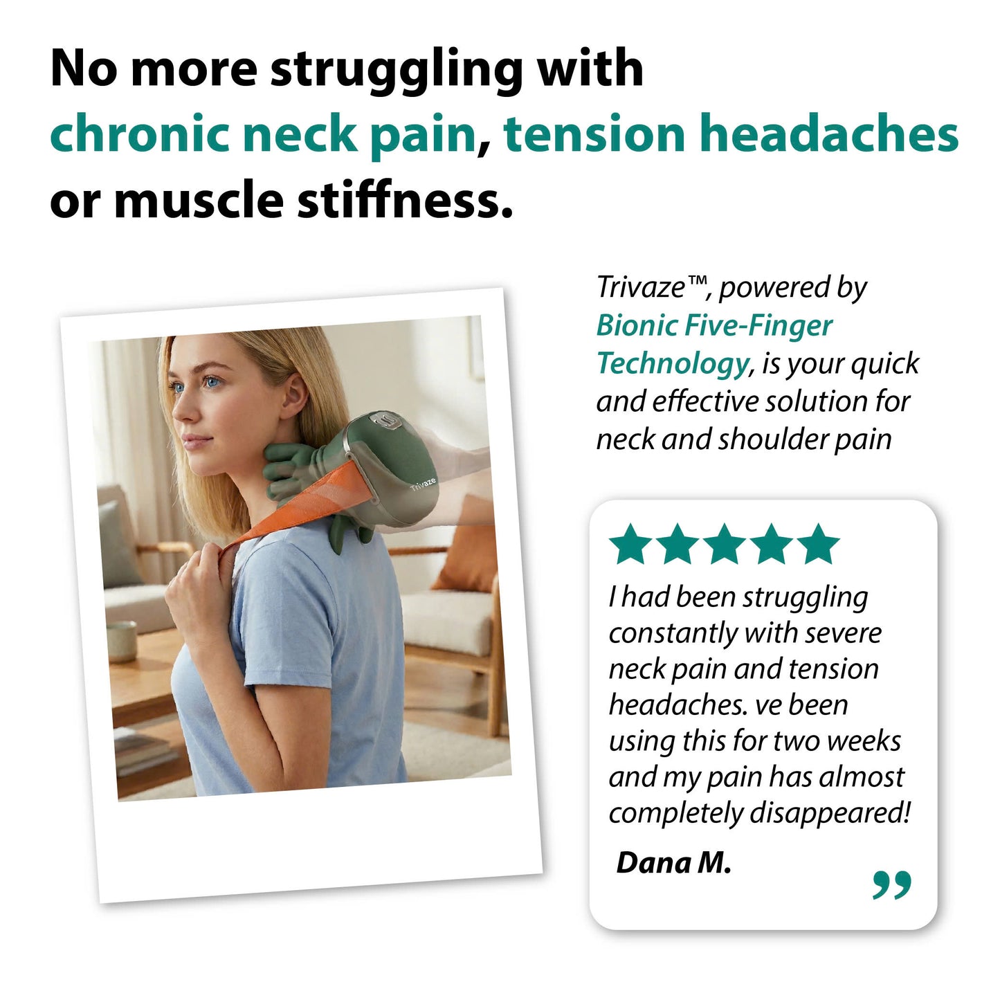 Trivaze™ – Bionic Hand Massager For Neck & Shoulder Pain Relief